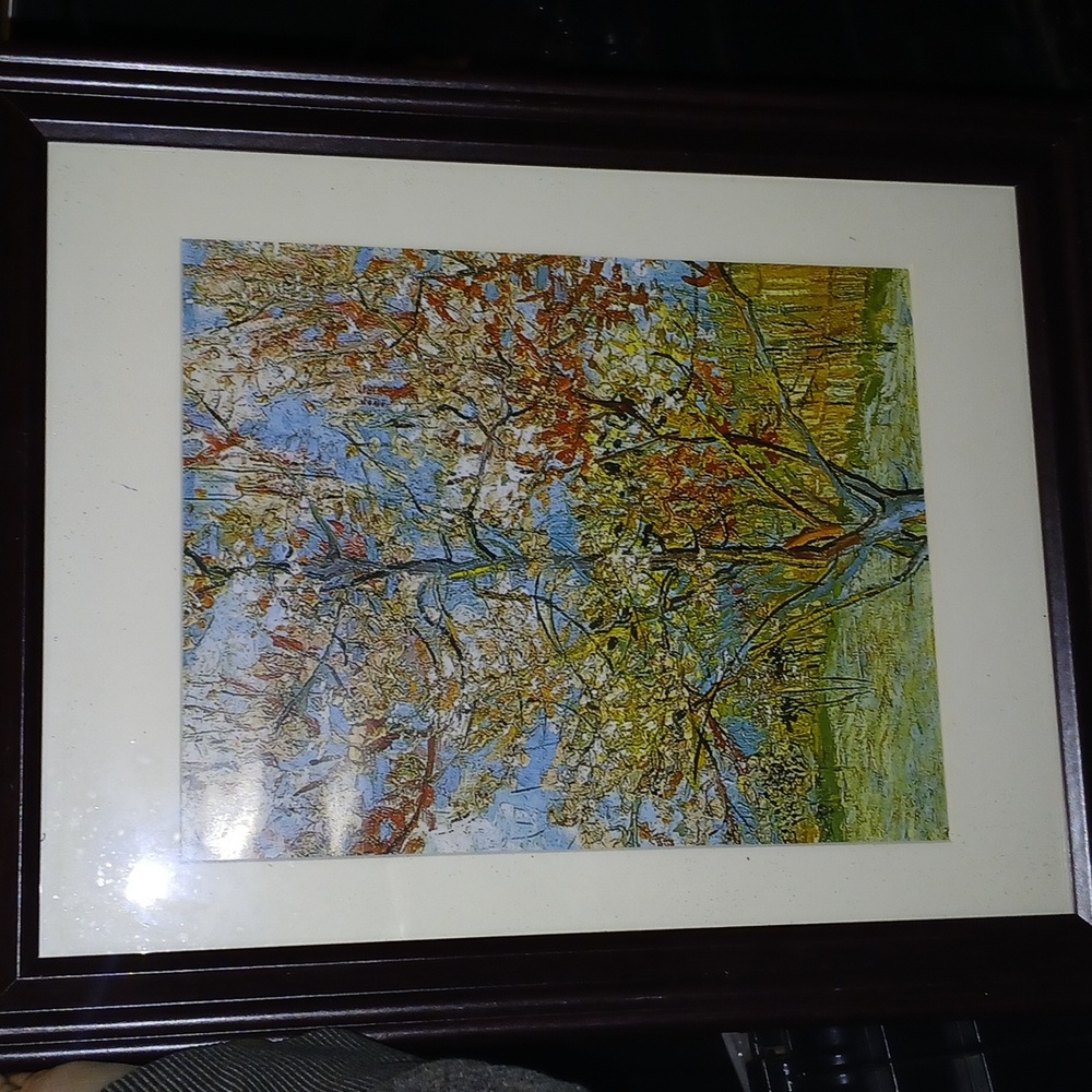 Van Gogh Wall Art,Vincent Van Gogh Print,Peach Trees In Blossom Painting,Vincent